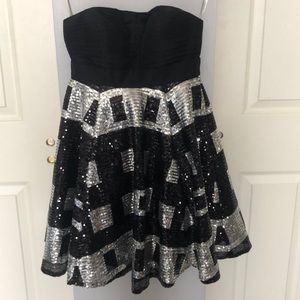 Black/silver prom/homecoming dress!